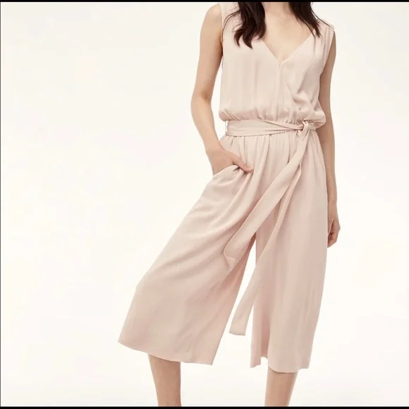 Aritzia Babaton Maximillian Jumpsuit Pink Prima XXS